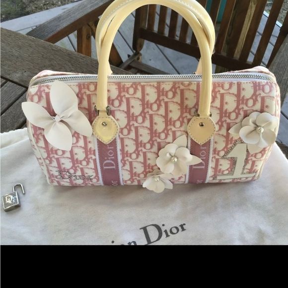 Dior Handbags - NEW! ⭐️CHRISTIAN DIOR ⭐️ PINK MINI TROTTER BOSTON SATCHEL BAG